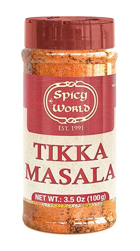 Spicy World Tikka Masala Indian 15-Spice Blend 35 oz Jar 353oz  Todo natural vegano sin colores