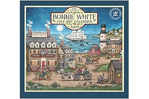 Publishing Group® Folk Art White 2024 Legacy Wall Calendar
