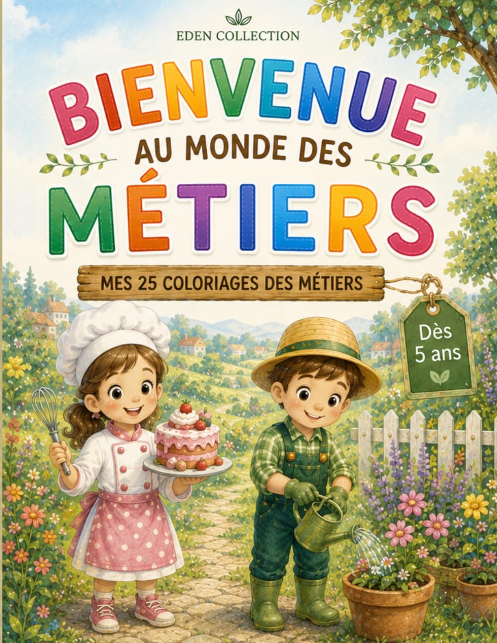 Bienvenue au monde des métiers: 25 coloriages des métiers dès 5 ans