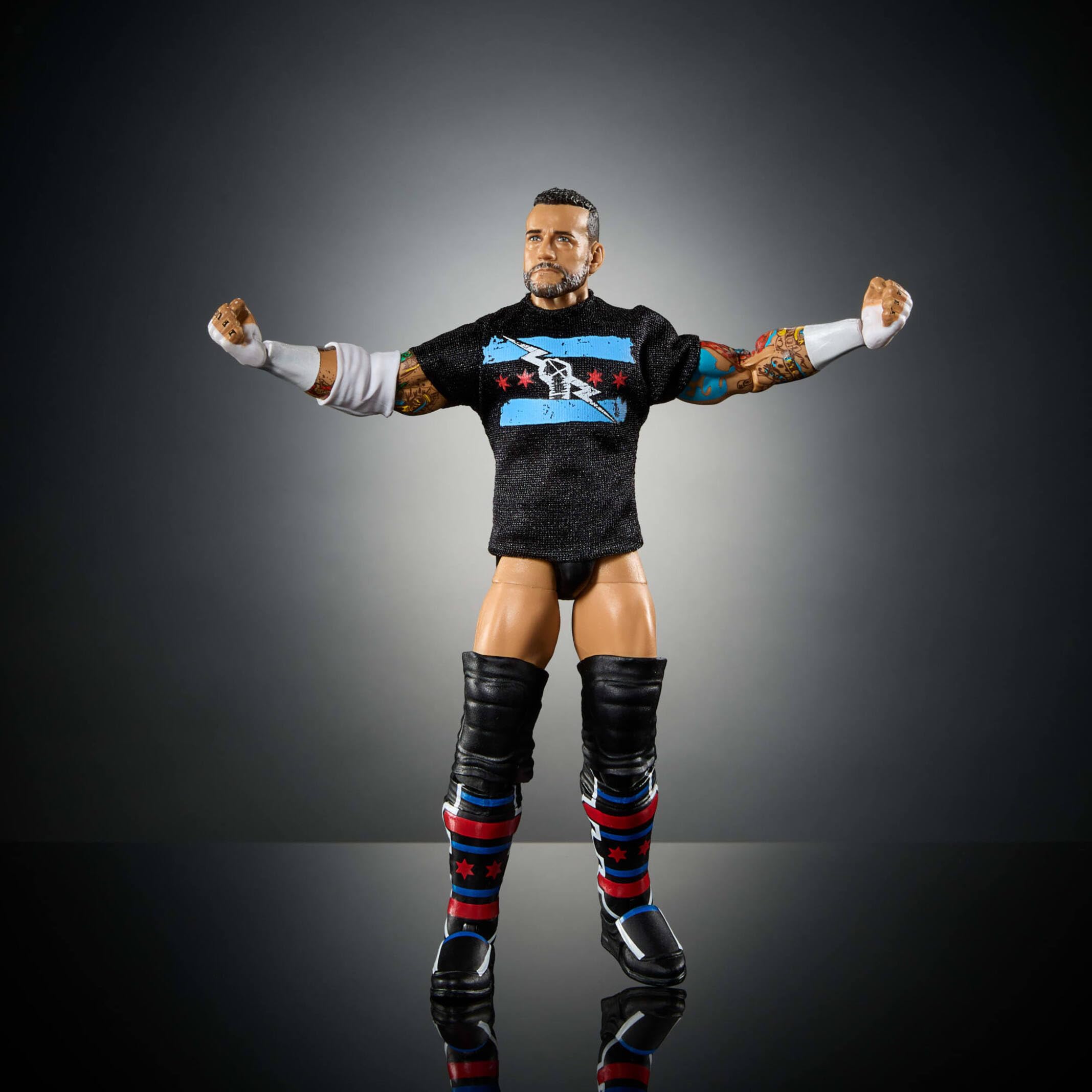 Mattel WWE Elite Series115 CM Punk Figura de acción y accesorios, figura de acción coleccionable de 15,24cm con 25puntos de articulación y manos intercambiables, JCH99