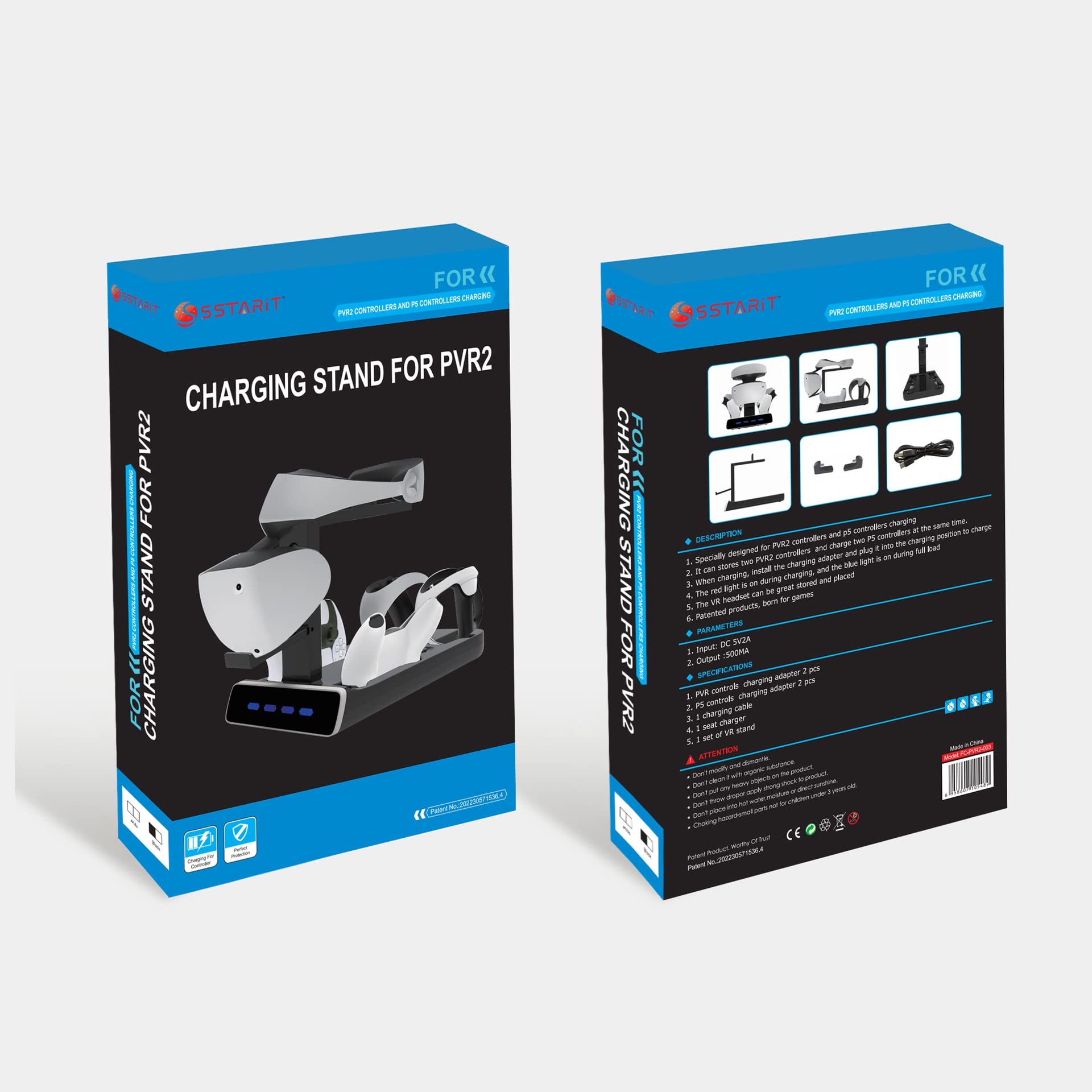 BeisDirect Ladestation für PS VR2 / PS5 Controller, PS VR2 Controller Ladestation VR Headset Halterung Magnetische Type-C Ladestation mit LED Anzeige für PS5 / PSVR 2 Gaming Zubehör