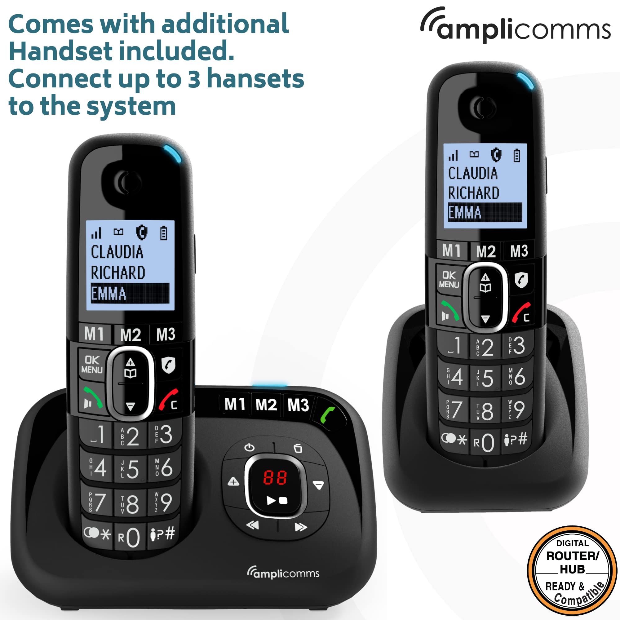 Buy BigTel 1582 Cordless Big Button Phone for Elderly with