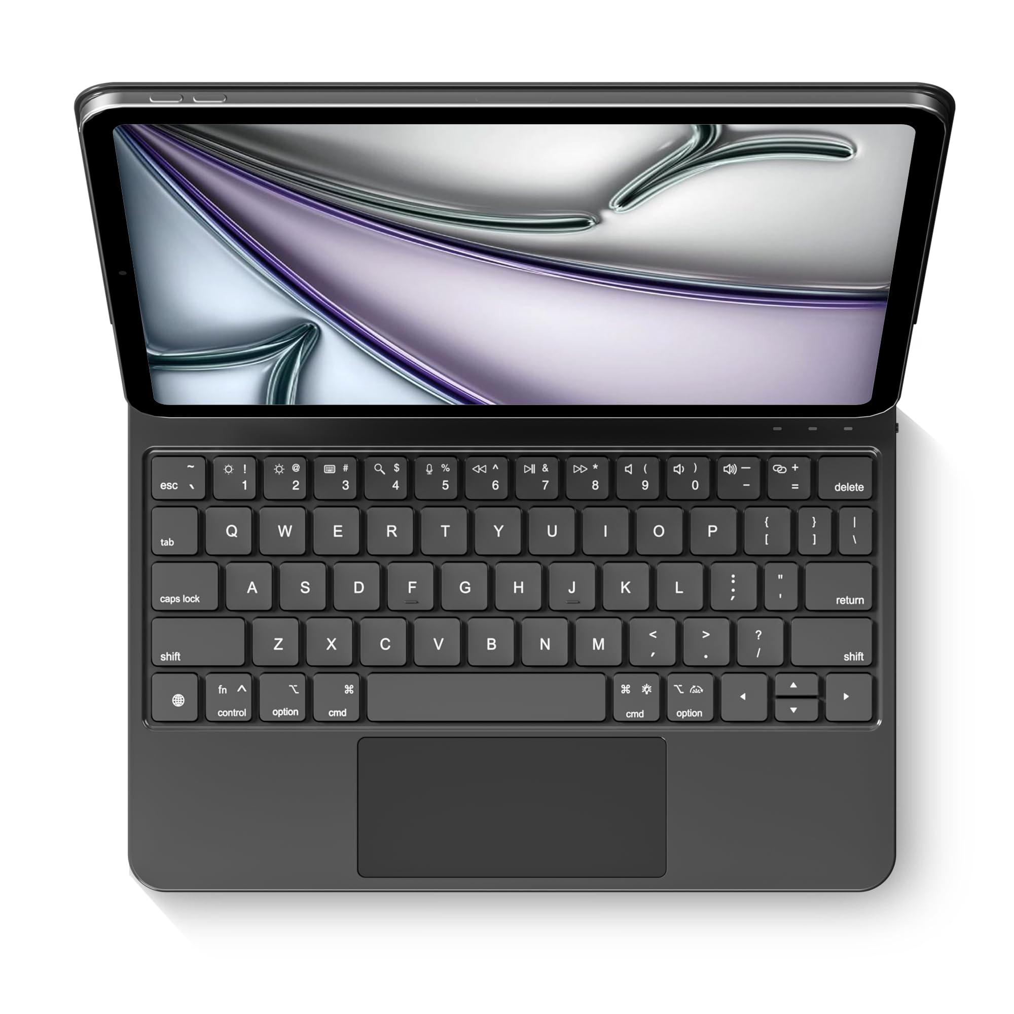 edaiser Wireless Magic Keyboard Case for Apple iPad Pro 11-inch (M4) 2024: Smart Multi-Touch Trackpad, RGB Backlit, Black