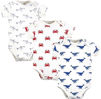 Touched by Nature Baby Boys Organic Cotton Bodysuits Bodysuit, 3 Pack