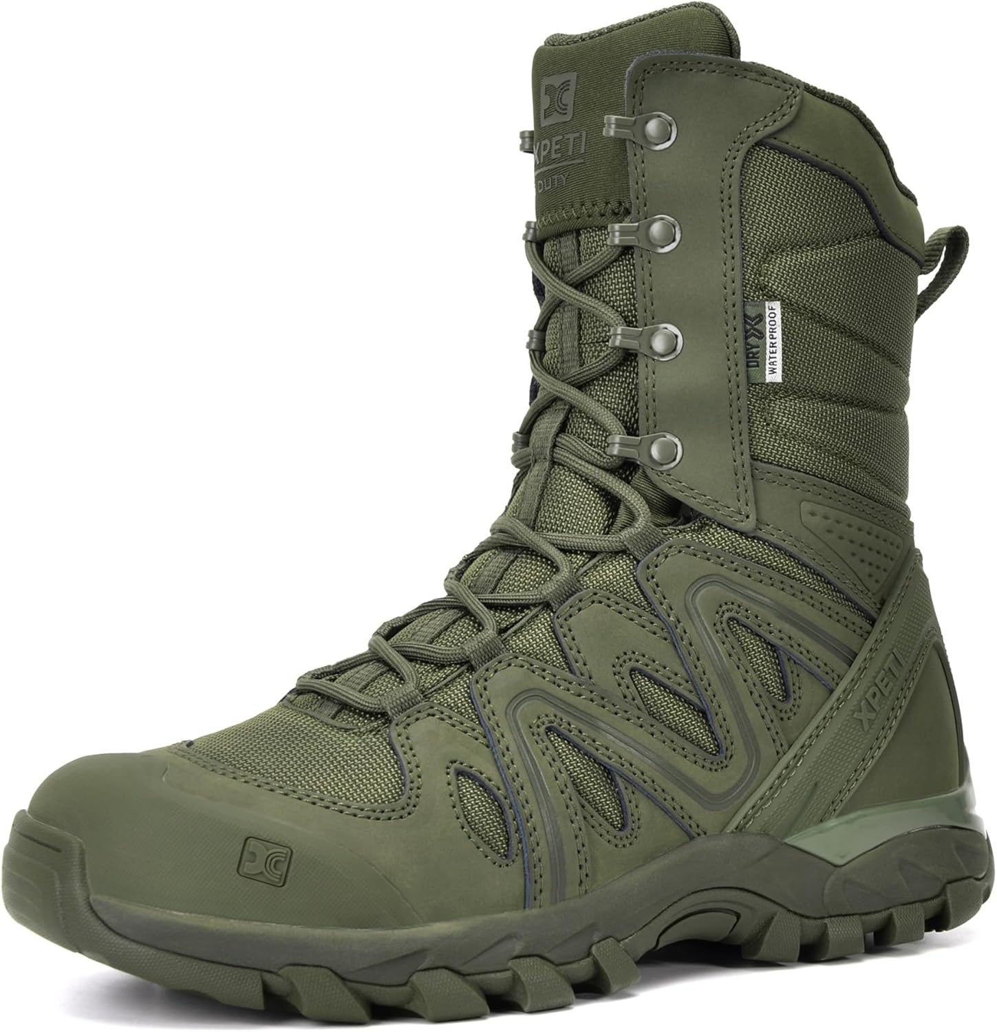 XPETI DUTY Men's XPETI-FORCE 8'' Leather Military Boots Waterproof Tactical Boots