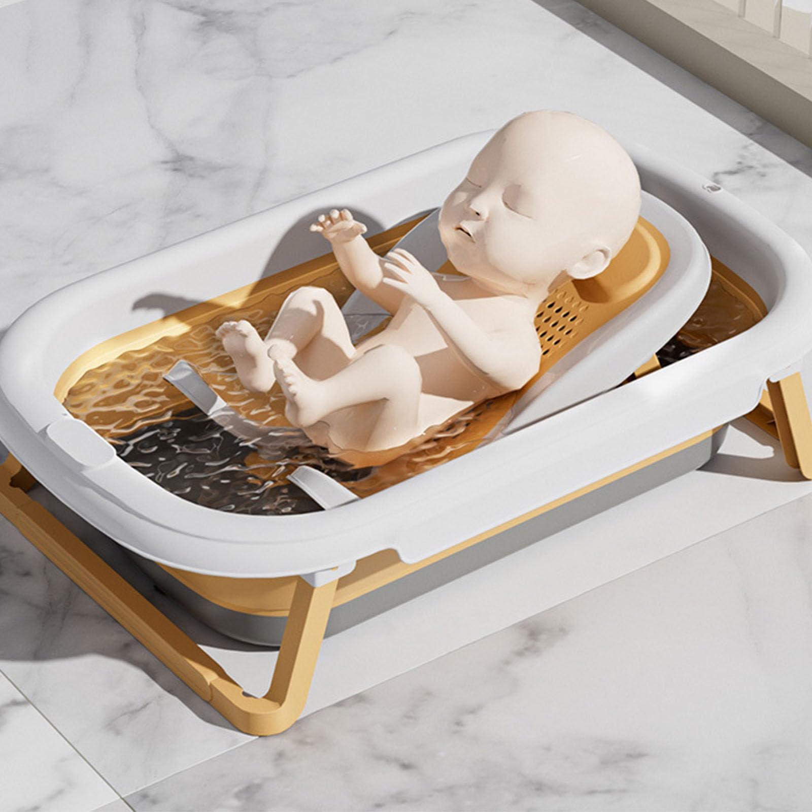 Bacinella per Il Lavaggio del sederino dei Neonati,Strumento Neonati,Supporto Bagnetto Bambini,Supporto Portatile Neonati,può Essere utilizzato Sia Seduto Che sdraiato