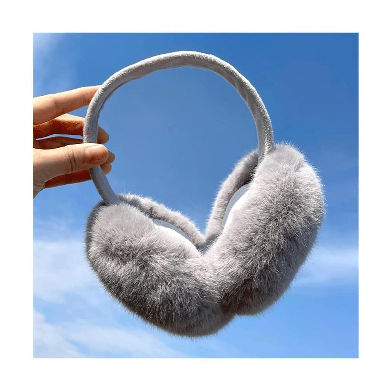 Nowy Oorbeschermers met dicht haar Huidvriendelijke oorwarmers Comfortabel Warm houden Pluche fluweel Dikker Wasbaar Draagbaar Opvouwbare oorwarmers Nauszniki