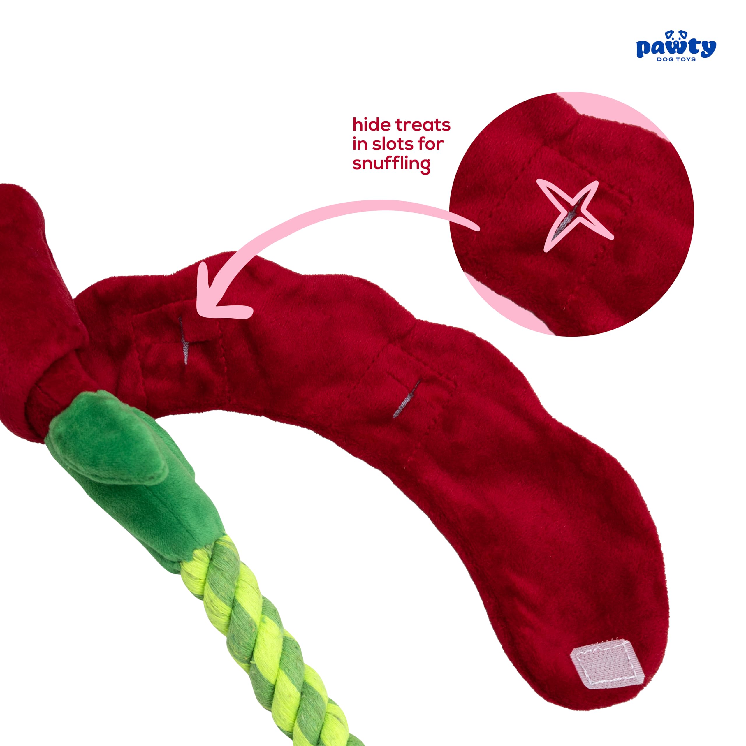 Rose Feeder Toy for Dogs - Hide Treats & Tug! -3 Rose Feeder Toy for Dogs - Hide Treats & Tug! -3