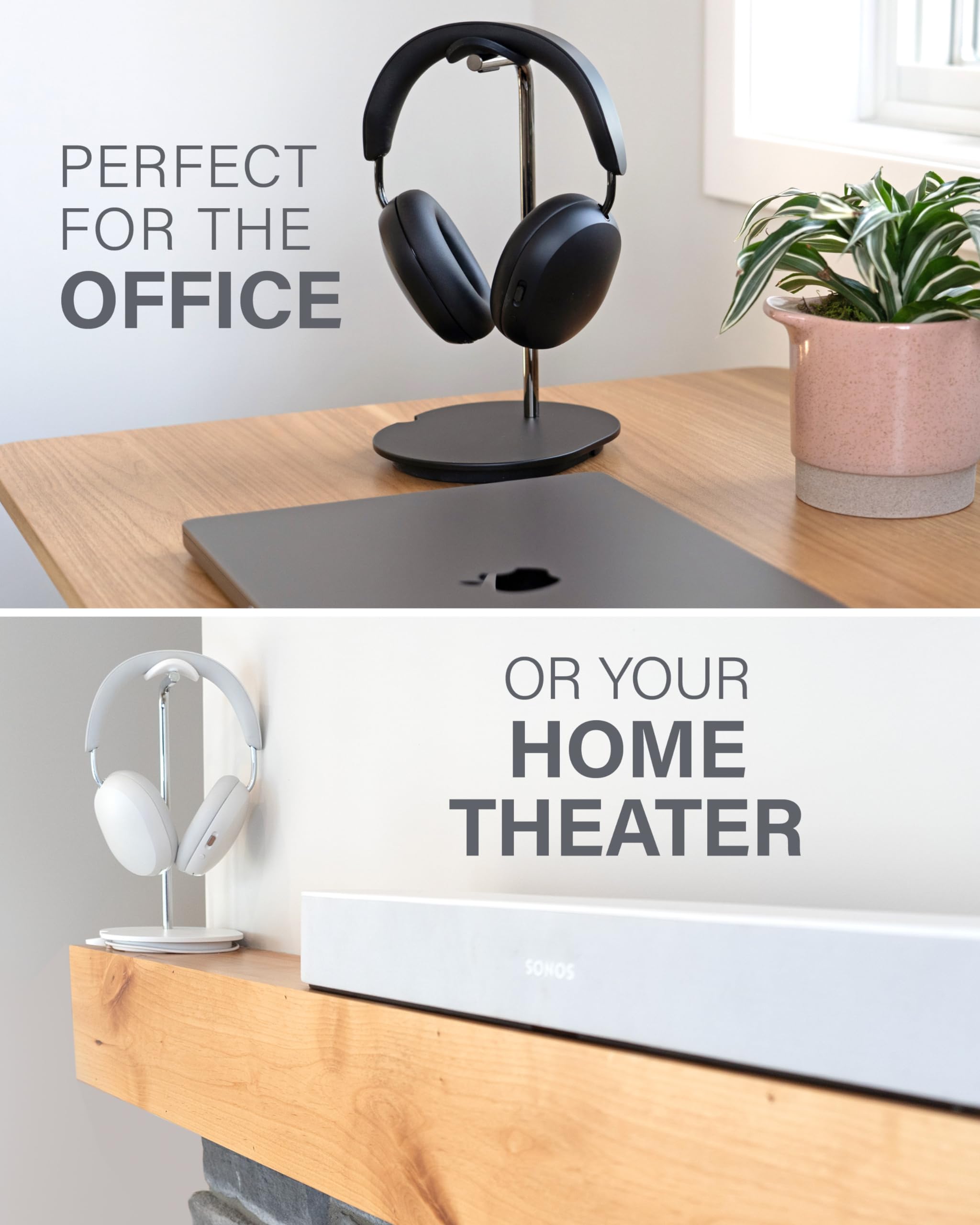 Sanus Sonos Ace Support pour Casque – Support en Silicone de qualité supérieure pour éviter Les Plis, Gestion des câbles intégrée avec Clip magnétique pour Une Charge Rapide – Installation sans Outil