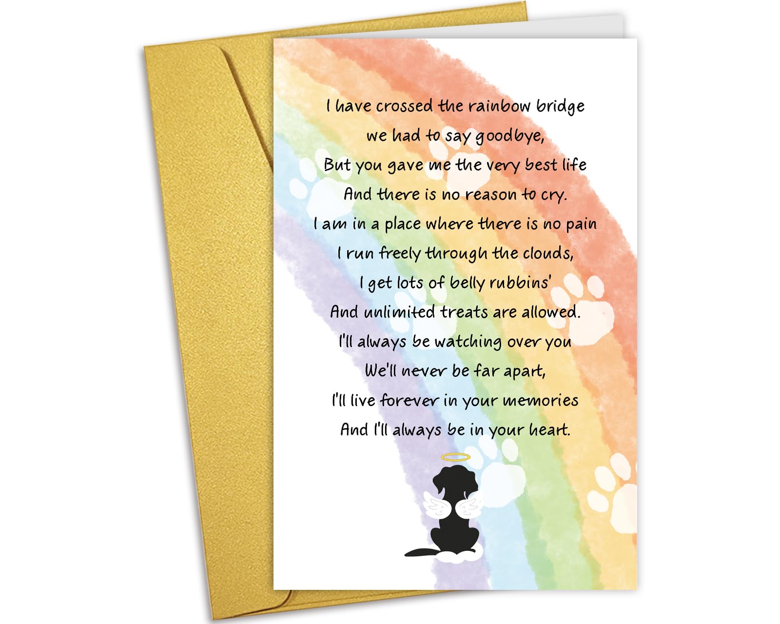 Nchigedy Loss of Dog Sympathy Card for Dog Lover, Pet Sympathy Card for Dogs, Pet Memorial Gift, Pets Bereavement Cards