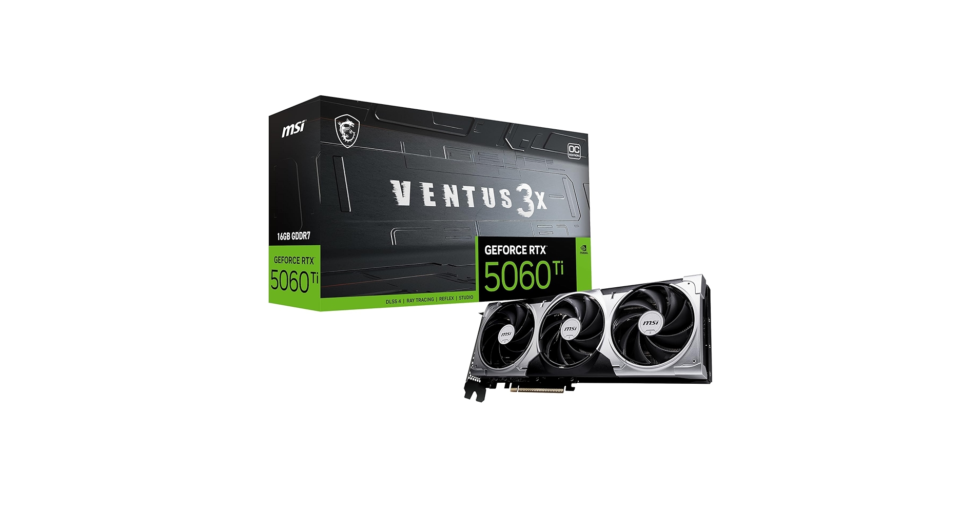 Amazon.com: MSI Gaming RTX 5060 Ti 16G Ventus 3X OC Graphics Card