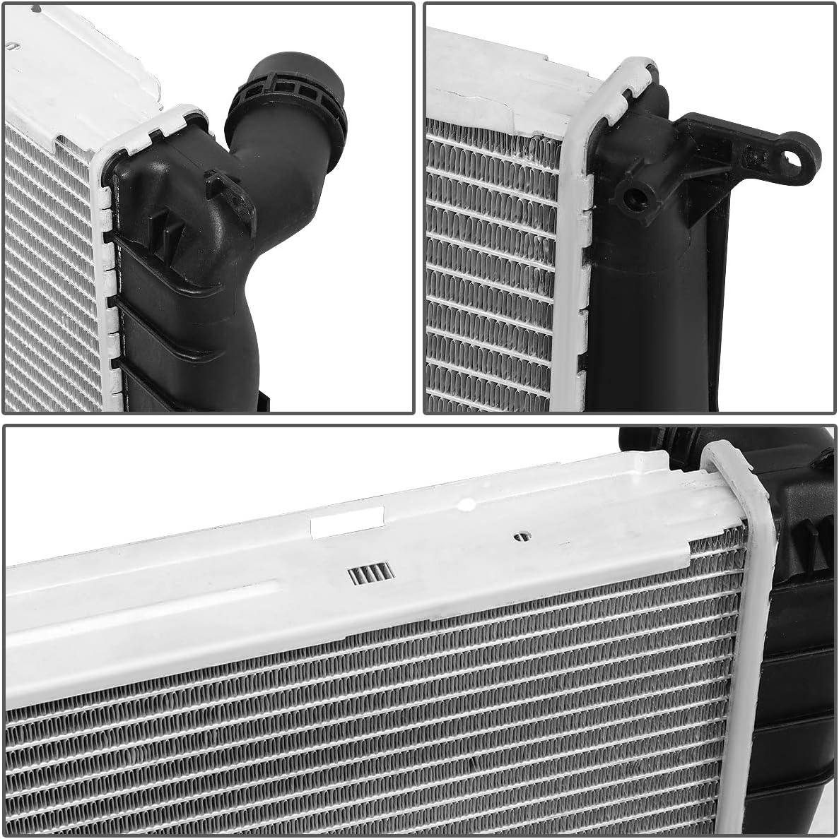 DNA Motoring OEM-RA-2882 OE Style Bolt-On Aluminum Core Radiator Replacement Compatible with 08-13 BMW 128i / 06-10 130i AT MT, 23-5/8" W X 18-1/16" H X 1-1/4" D, 1-1/2" Inlet, 1-1/2" Outlet