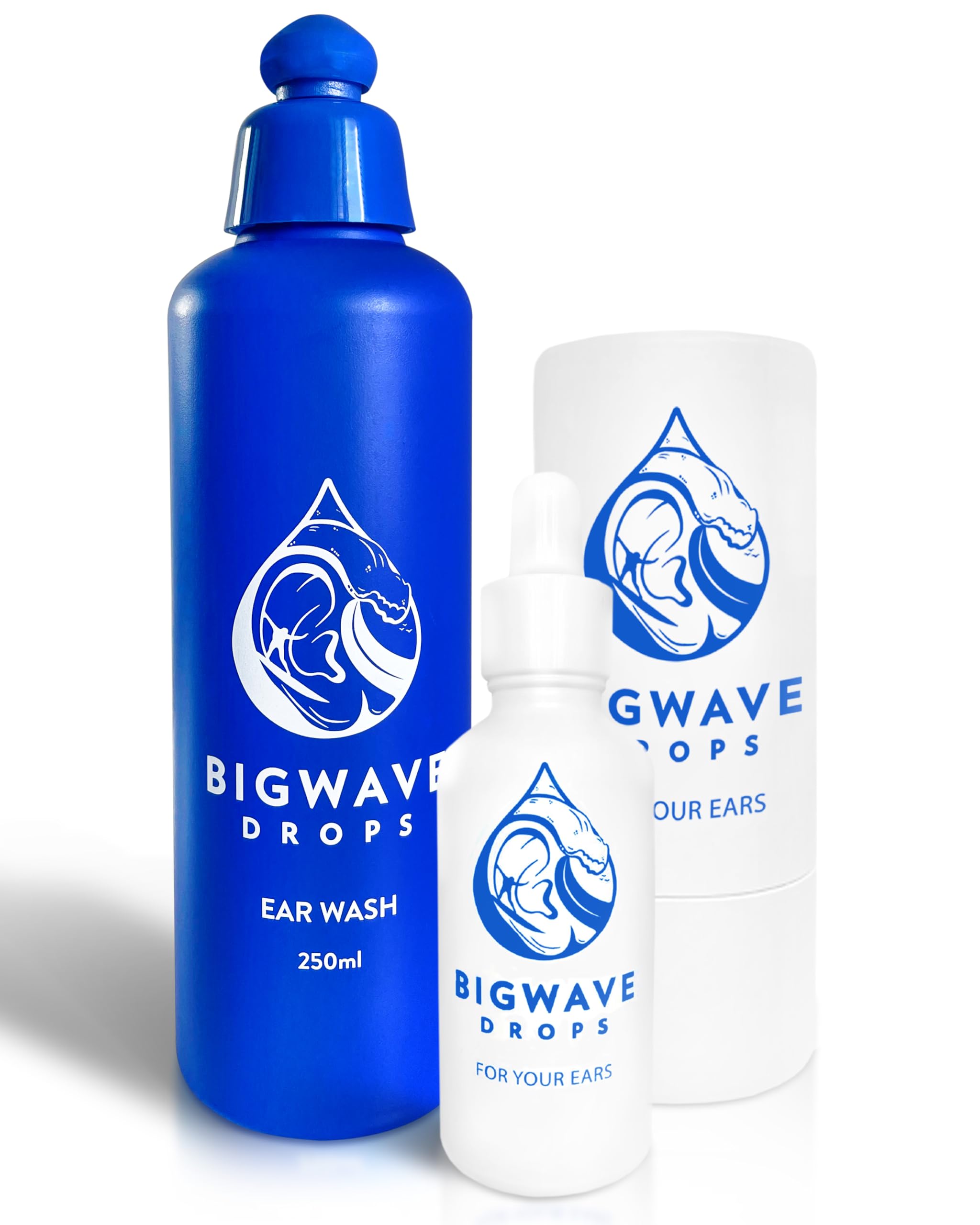 Complete Ear Care System - Fast-Acting Ear Drops and Ear Wash - for Swimmers - Surfers - Water