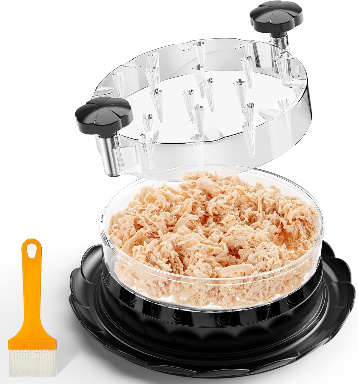 Chicken Shredder Large Chicken Breast Shredder Tool Twist with Brush&Hook,Visible Meat Shredder with Ergonomic Handle, Strong Anti-Slip Strip,Easy Cleaning, Suitable for Pork Beef Chicken Chicken Shredder Large Chicken Breast Shredder Tool Twist with Brush&Hook,Visible Meat Shredder with Ergonomic Handle, Strong Anti-Slip Strip,Easy Cleaning, Suitable for Pork Beef Chicken