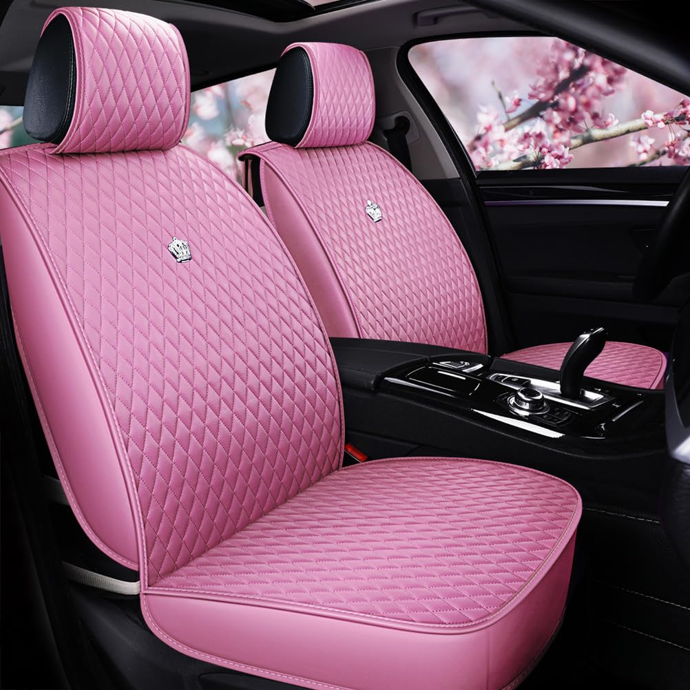 Mexpekil 2PCS Car Seat Covers Pink Cherry Blossom Car Seat
