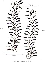 Vista 3 de Natures Dance - Juego de 2 piezas de arte de pared de metal, color morado