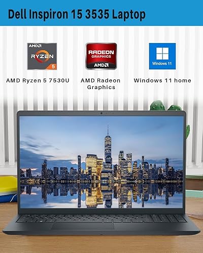 Miniatura 7 de DELL Inspiron 3535 - Laptop empresarial 2024, FHD Touchsreen de 15.6 pulgadas, AMD Ryzen 5 7530U, con Microsoft Office 365, 32 GB de RAM, SSD PCIe