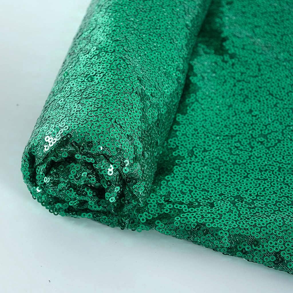 DUOBAO Sequin Fabric by The Yard Sparkly Green Fabrics for Sewing Sequence Material Little Mermaid Quilting Sequins for Wedding Dress