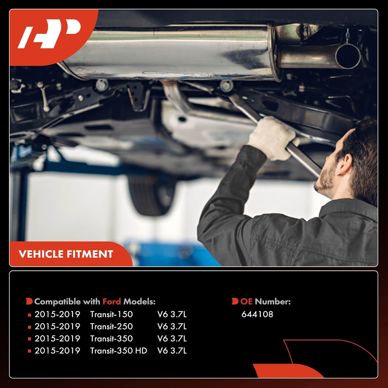 A-Premium Front Catalytic Converter Direct-Fit Compatible with Ford Transit-150/Transit-250 2015 2016 2017 2018 2019, Transit-350/Transit-350 HD 2015-2019, 3.7L, EPA Compliant