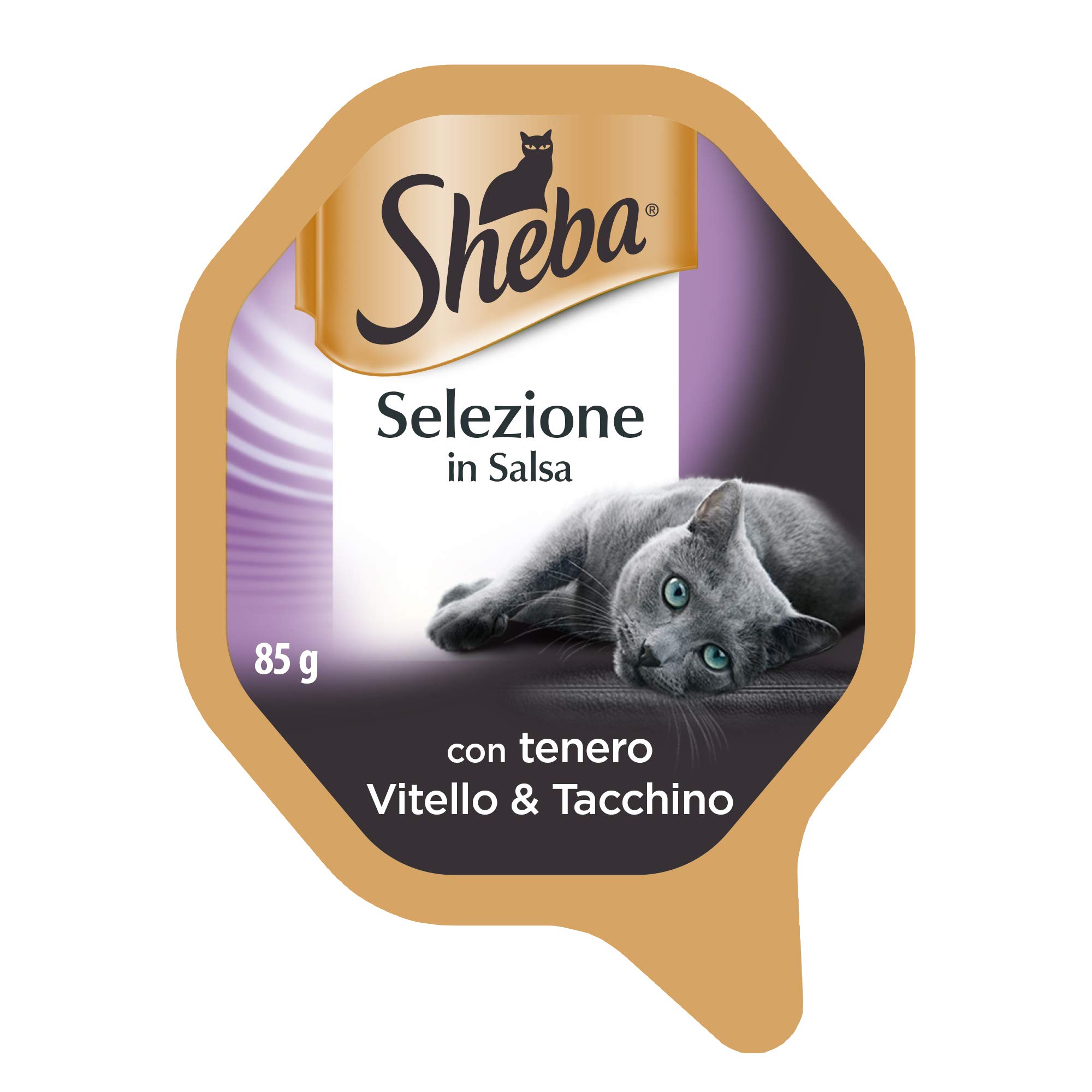 Sheba Auswahl in Sauce, Nassfutter für Katzen mit weichem Kalb & Truthahn, 22 Schalen à 85 g, insgesamt 1870 g
