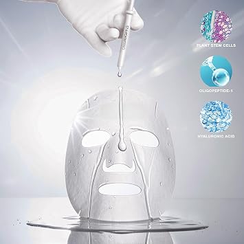 STARSKIN 2 Step Micro-Filler Face Mask, Anti-Aging Treatment with Hyaluronic Acid Micro-Pyramid & Bio-Cellulose Face Mask, Fine Line Smoothing, Wrinkle Treatment & Skin Renewal