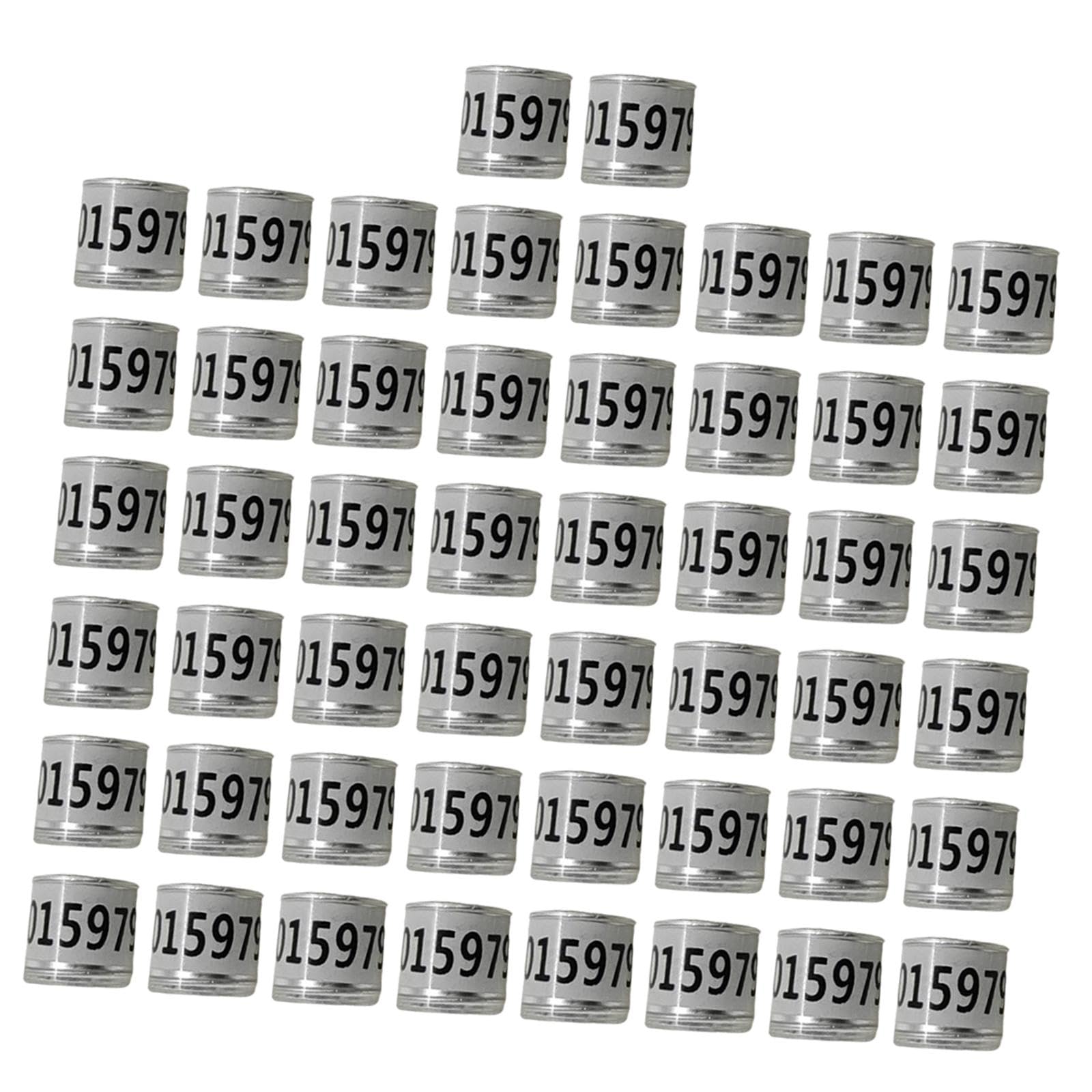 Sharplace 50 Piezas Anillas para Palomas Bandas Identificadoras para Patas de Pájaros Anillos Reutilizables para Control de Aves Material de Aluminio Y Plástico, Verde Claro — view 10