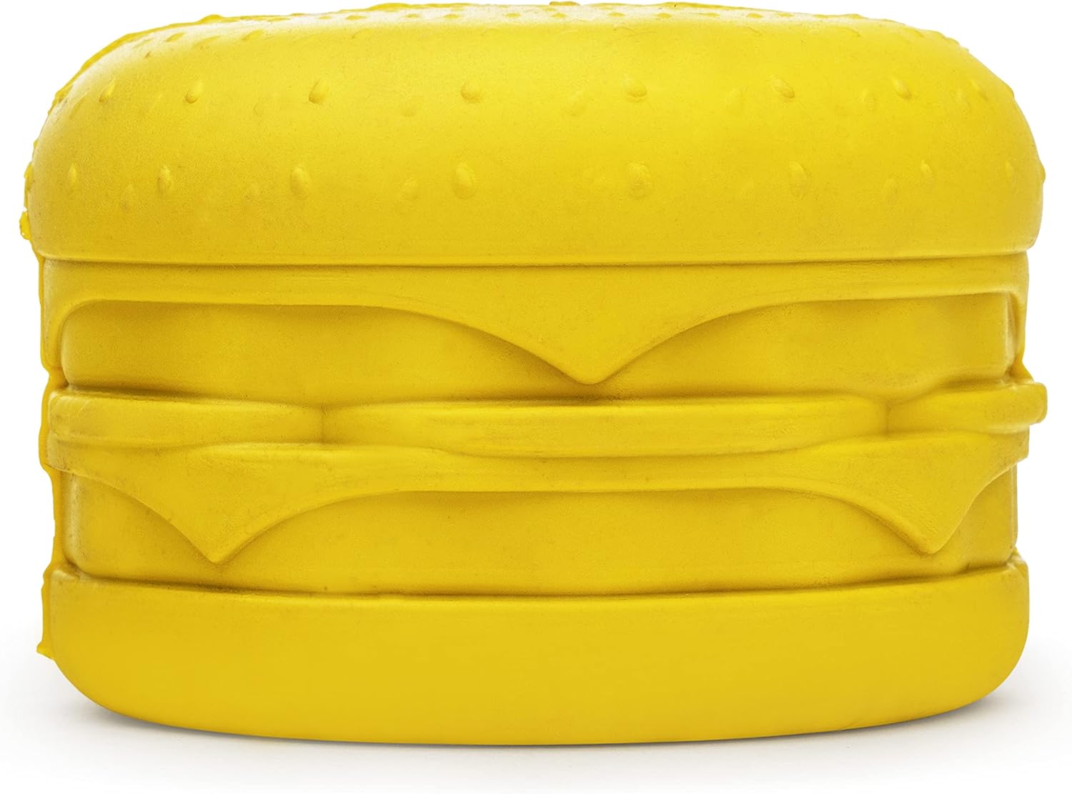 BULLYMAKE Rubber Cheeseburger Chew Toy for Dogs Durable Dog Toy for
