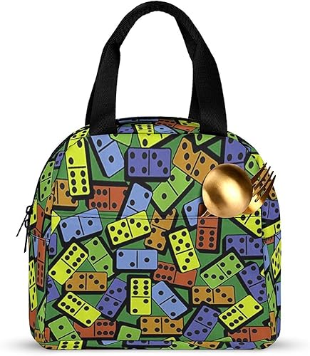 Miniatura 3 de Colorful Dice Lunch Box for Women Men Insulated Lunch Bag Reusable Lunch Tote Bag Lunch Container