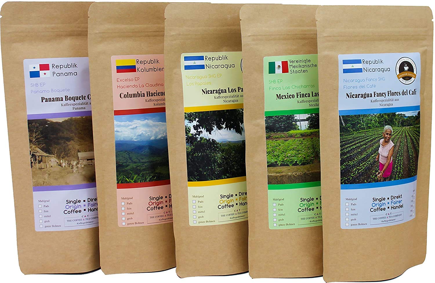 Café Globetrotter – Café con corazón – Colombia Hacienda La Claudina – 3 x 1000 g de granos integrales – Café de vanguardia del comercio justo de Colombia apoya proyectos sociales