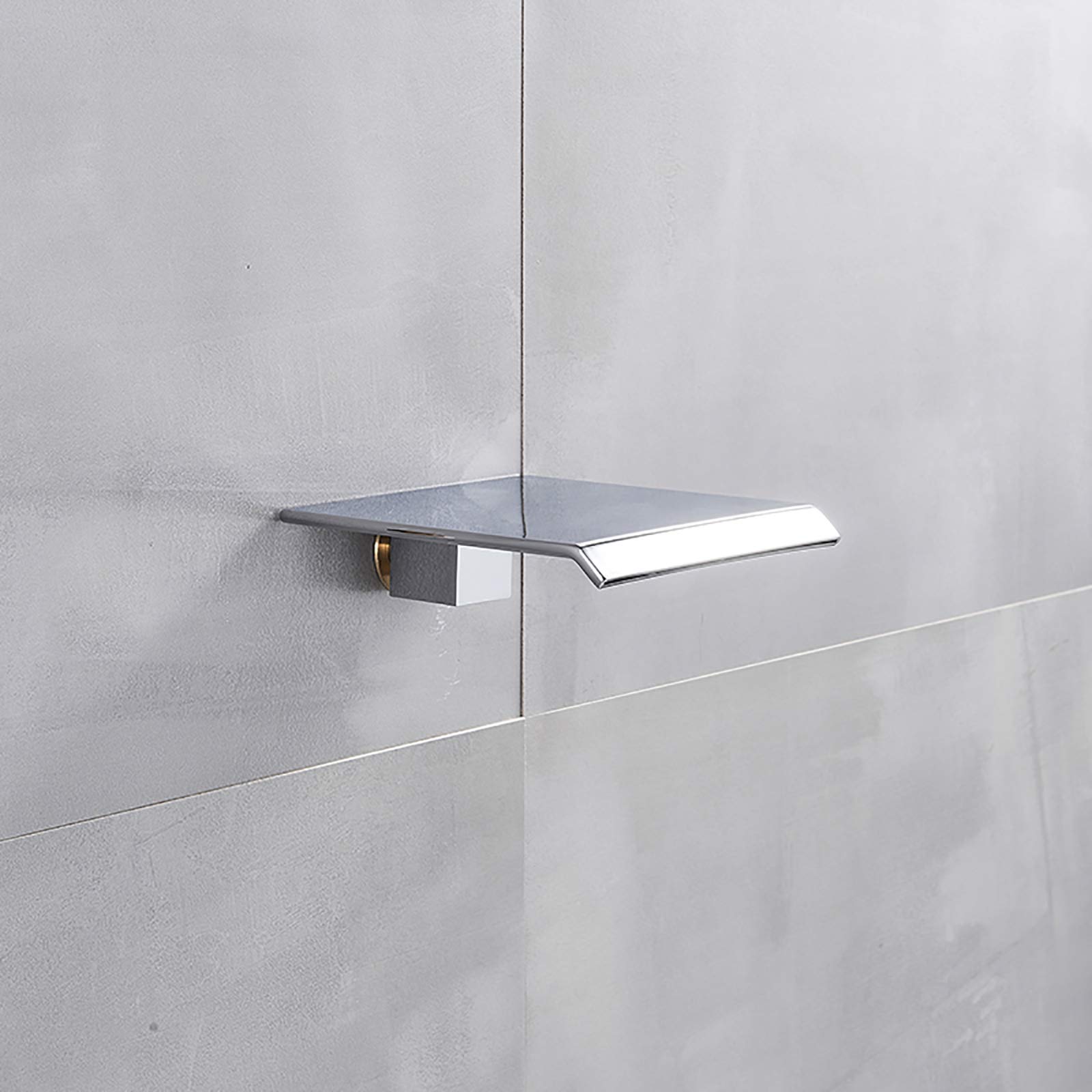 Robinet de baignoire cascade chic en laiton – Montage mural G1/2 Entrée de douche moderne Bec haut débit pour une installation facile dans la salle de bain