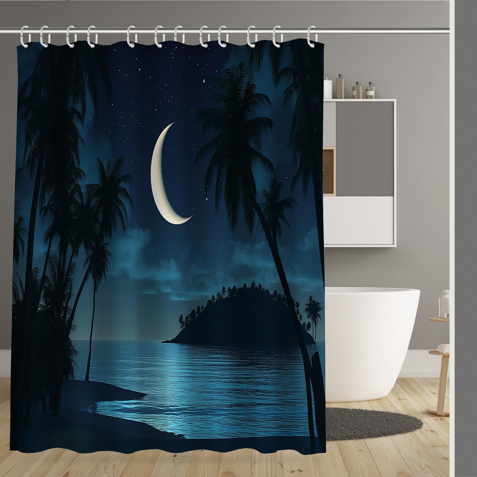 Plage rideaux de douche de salle de bain pour une ambiance évasion unique