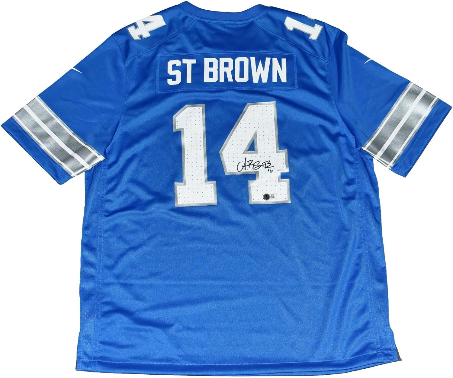 Amon-ra St Brown Autographed Detroit Lions #14 Nike 2024 Jersey Beckett - Autographed NFL Jerseys