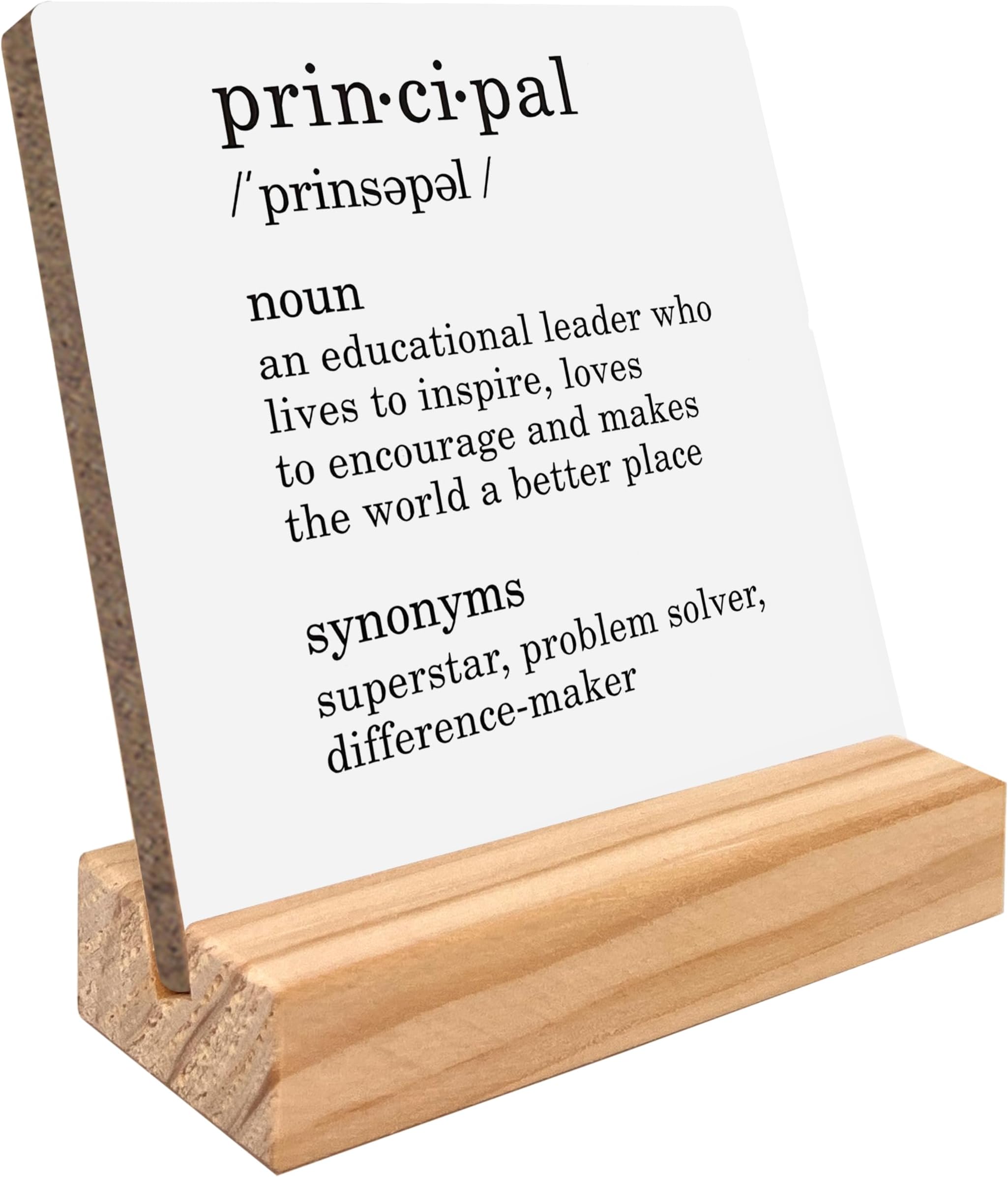 kunlisa Principal Gifts for Women, Best Principal Gifts, Principal Appreciation Gifts, Gifts for School Principal, Principal Definition Wood Plaque Sign
