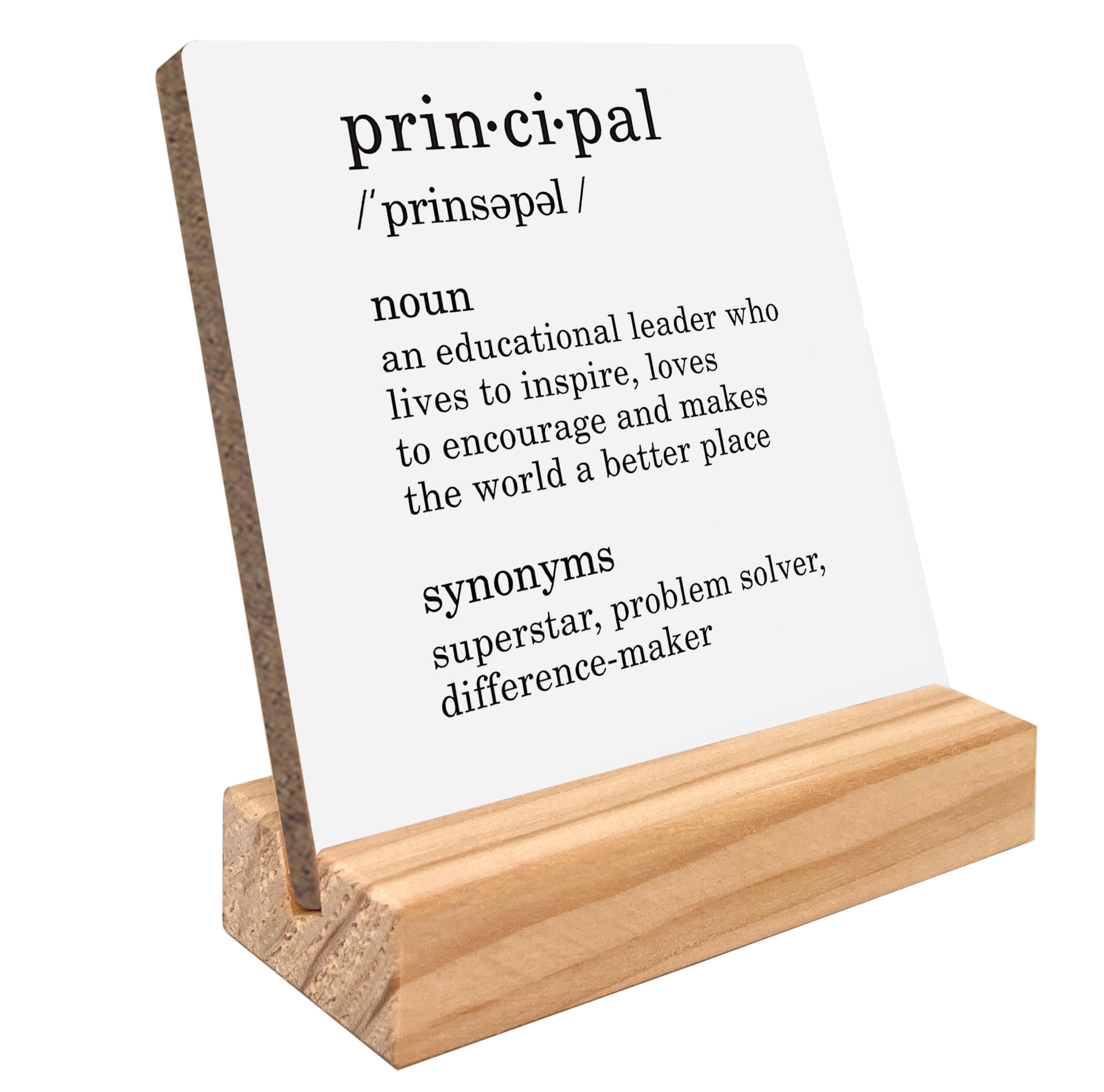 kunlisa Principal Gifts for Women, Best Principal Gifts, Principal Appreciation Gifts, Gifts for School Principal, Principal Definition Wood Plaque Sign