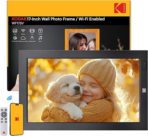 Miniatura 11 de KODAK Marco de fotos digital WiFi de 10.1 pulgadas con almacenamiento de 32 GB, marco de fotos digital inteligente electrónico, pantalla táctil IPS