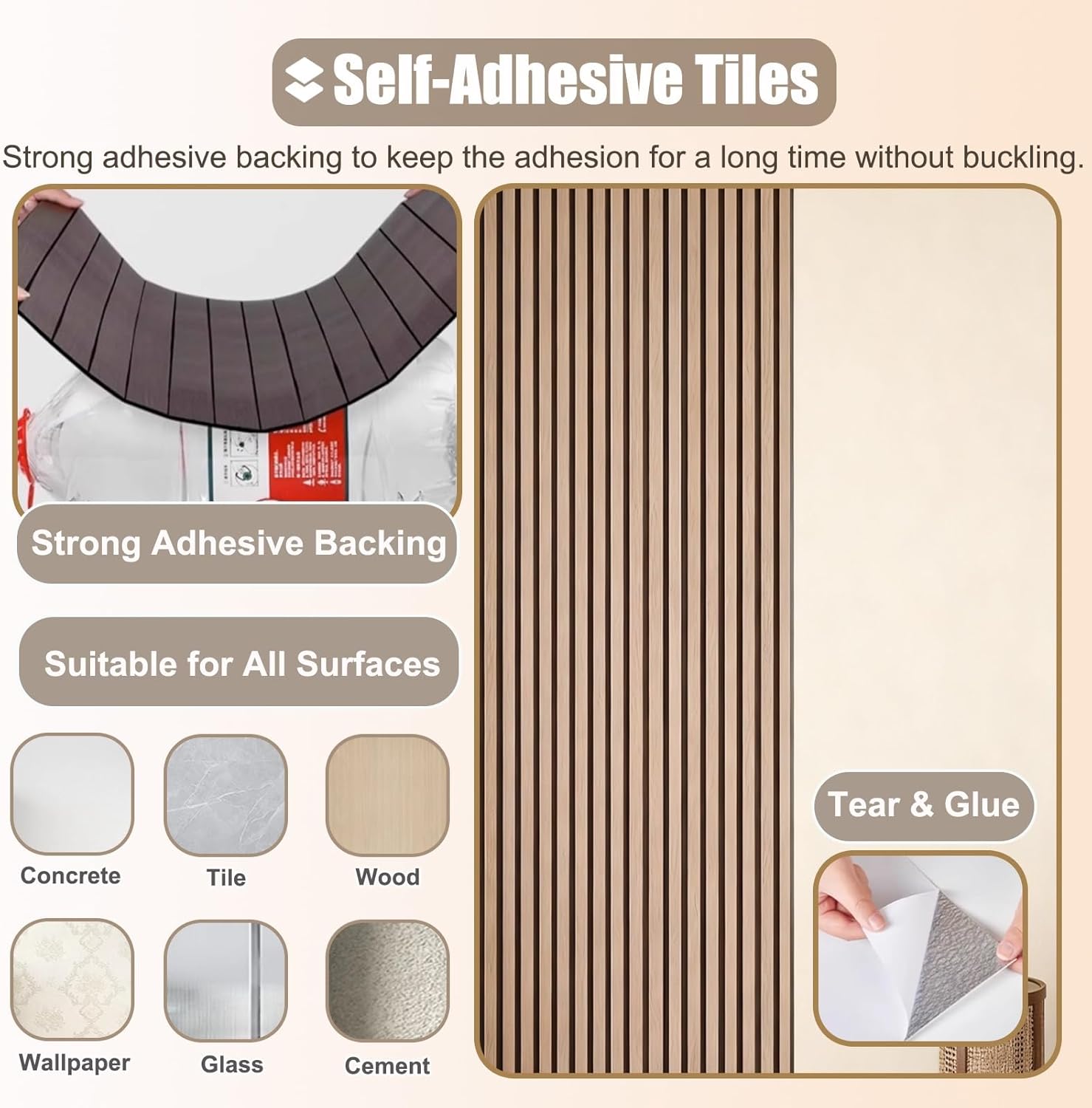 Peel and Stick 3D Wall Panels Faux Wood, Self Adhesive Wallpaper for Living Room/Kitchen/Bathroom, Decorative Foam Ceiling Tiles for Covers Cracks(Brown/A,0.6x24m/2x79ft)