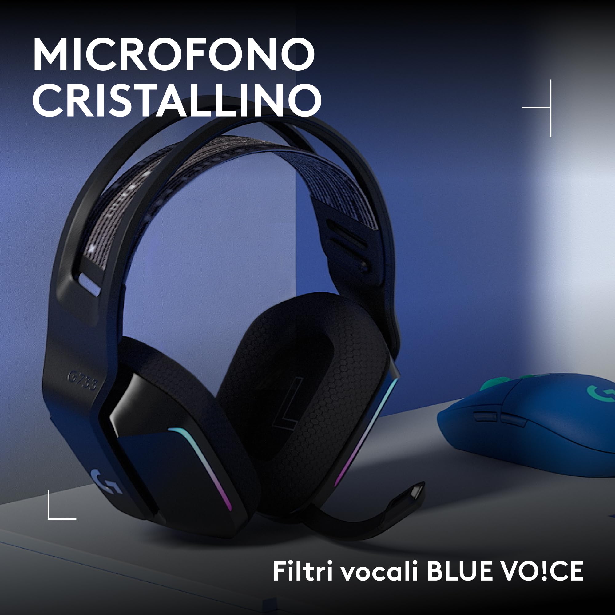 Logitech G Logitech G733 LIGHTSPEED Cuffia wireless con microfono gaming — immagine 11 di 16