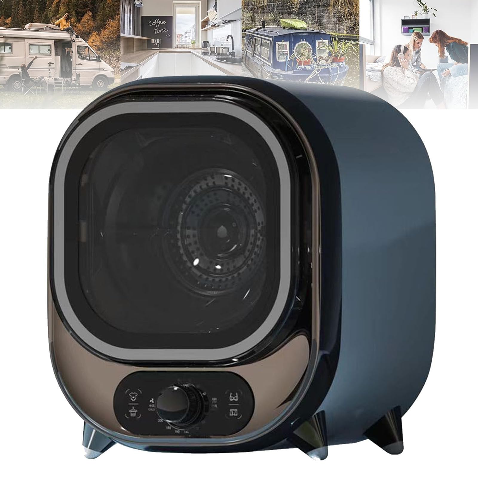 Petit sèche-Linge, sèche-Linge Portable à condensateur, sèche-Linge Compact ventilé, capacité de Charge de 0,8 kg, Mini essoreuse pour Utilisation sur comptoir ou Mural