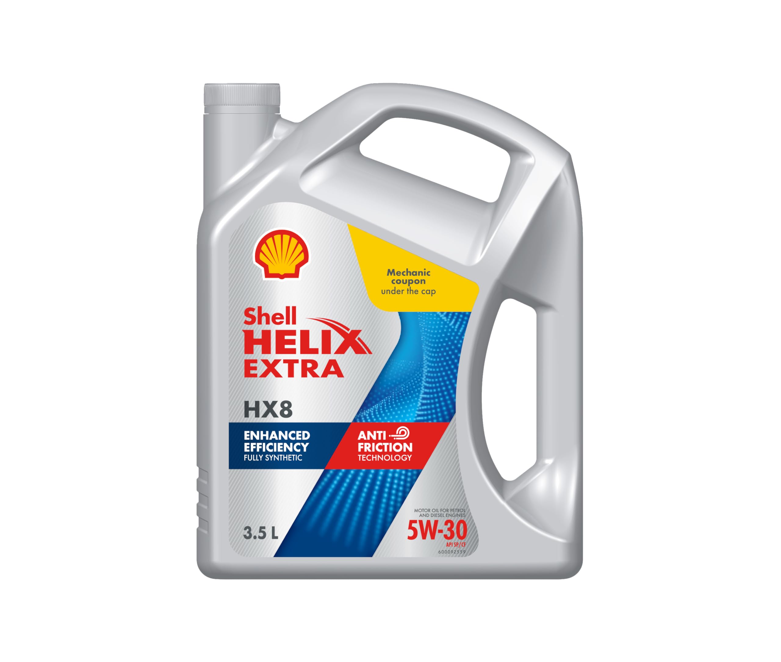Shell Helix HX8 5W-30 API SN Plus Fully Synthetic Engine Oil for Petrol, Diesel & CNG Cars (3.5 L), medium-image-45