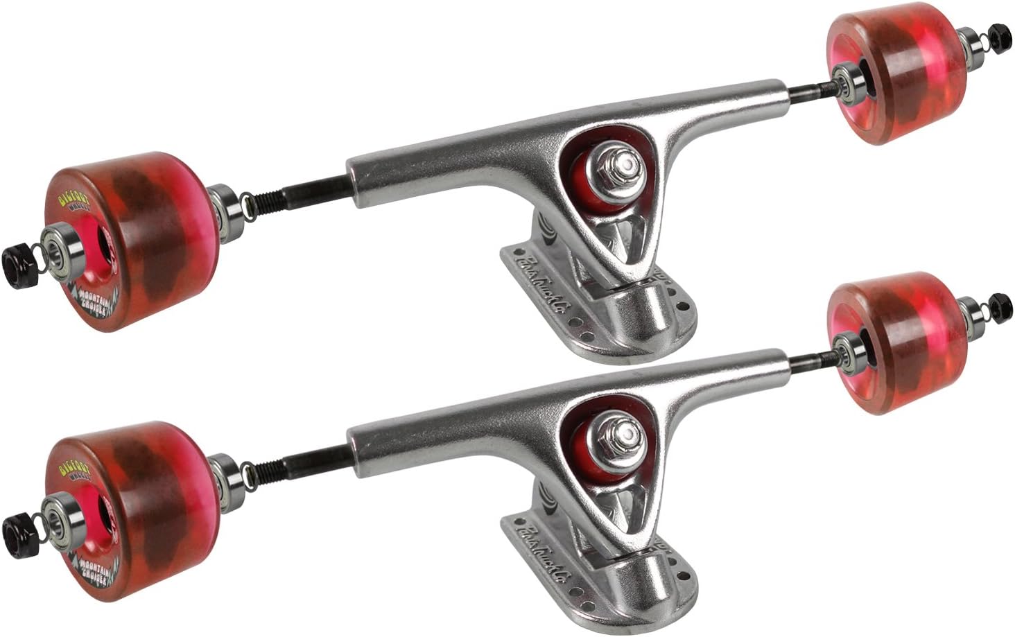 Bigfoot Paris 180 Longboard Trucks Package 76MM Cruisers RED Wheels