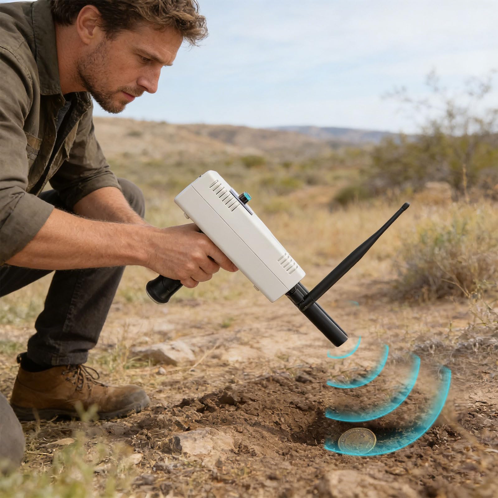 Detector de metales profesional para tesoros con tecnología avanzada de búsqueda a distancia e identificación de ubicación