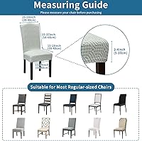 Vista 131 de Juego de 6 fundas elásticas para sillas de comedor, extraíbles y lavables, para sillas de comedor, hotel, ceremonia