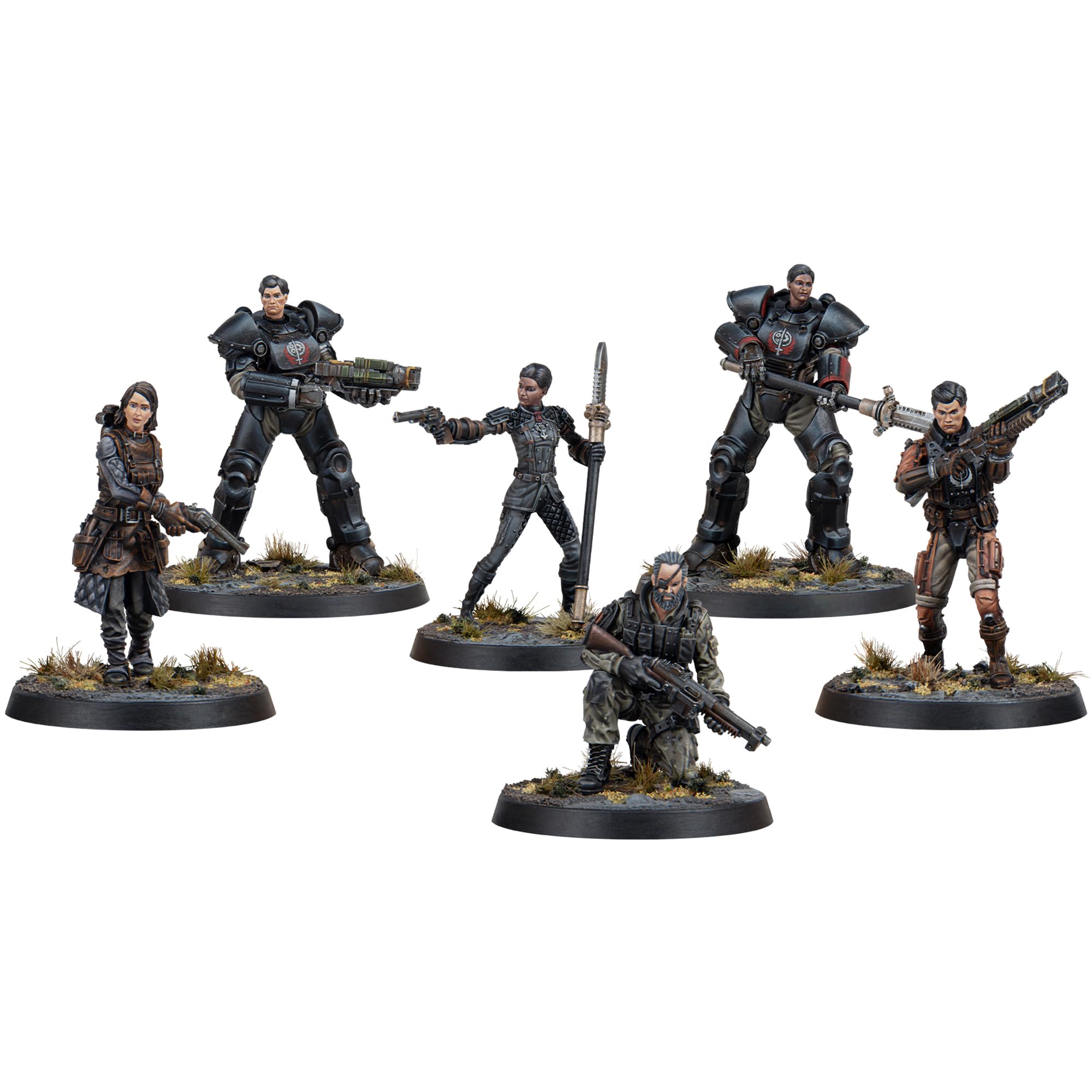 Modiphius Entertainment: Fallout: Miniatures - Brotherhood of Steel - Appalachian Command - 6 Resin Figures, Unpainted & Unassembled, Tabletop RPG