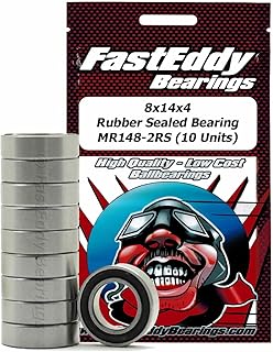FastEddy Bearings 8x14x4 Rubber Sealed Bearing MR148-2RS (10 Units)