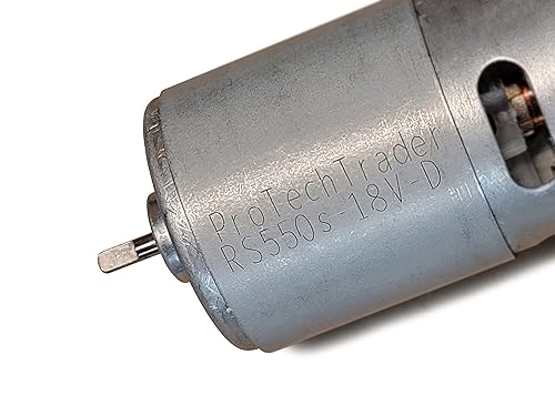 Taladro de motor de CC de 18 V RS-550 Eje D de 1/8 pulgadas / 0.125 in - Ventilador de alto par refrigerado por ventilador de 20 K RPM Herramienta