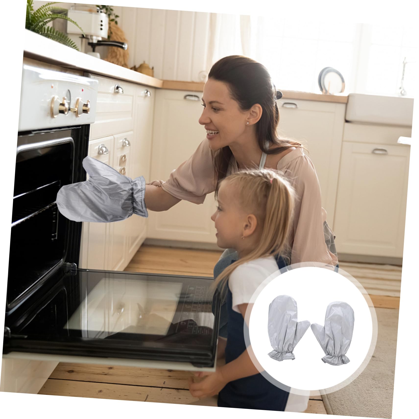 POPETPOP 6pezzi Guanti Protettivi Anti-scottature Guanti Termoresistenti Per Stiro e Cucina Per Uso Domestico e Professionale