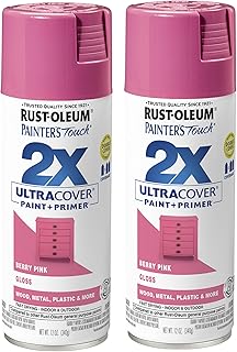 Rust-Oleum Painter's Touch 2X Ultra Cover Spray Paint, Gloss Berry Pink