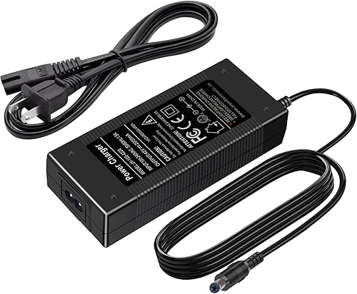 Miniatura 6 de FRISATPOW Cargador de 42 V 2 A, conector de 1 clavija para baterías de iones de litio de scooter eléctrico de 36 V, reemplazo rápido e inteligente