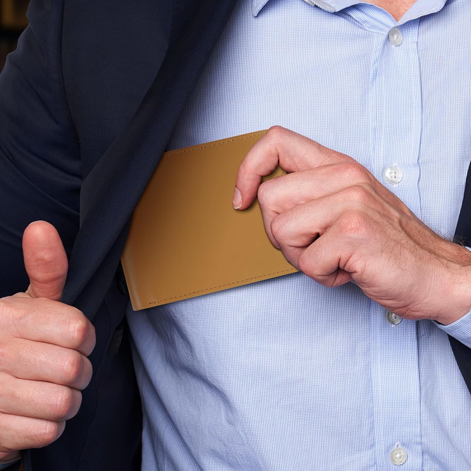 To My Son Gifts, Personalized Leather Wallet For Son From Mom, Blocking Bifold Stylish Wallet For Men - Christmas Birthday Gift From Mom And Dad (Spanish version) - Image 6