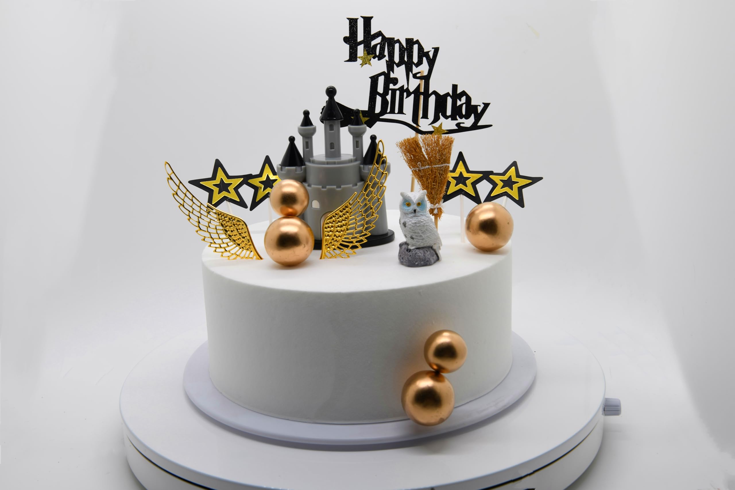 16 PCS Wizard Party Supplies Birthday Cake Decor Birthday Party Favors Wizard Cake Toppers Castle Cake Topper